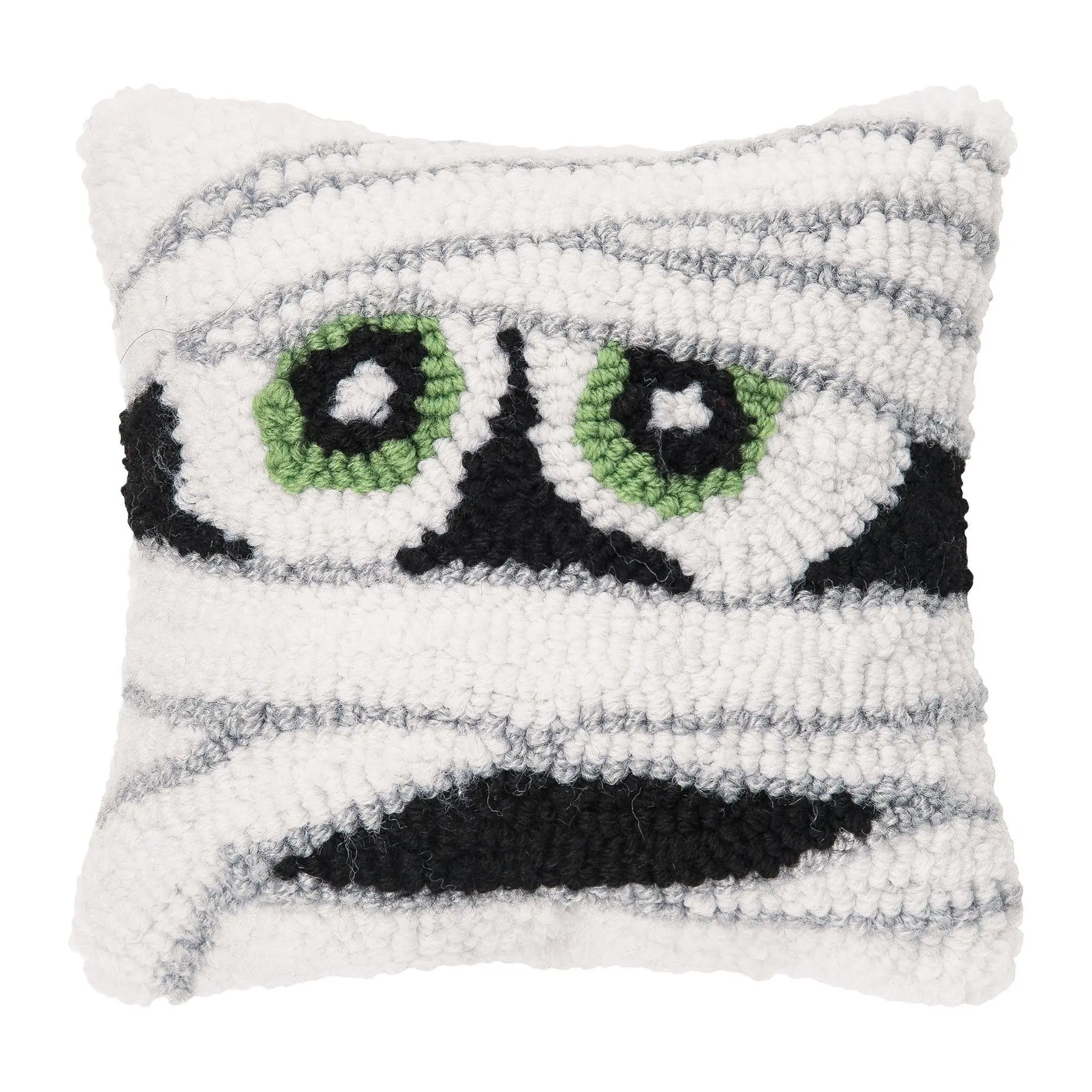C&F Home 8" x 8" Mummy Face Hooked Petite Pillow C&F Home 8" x 8" Mummy Face Hooked Petite Pillow