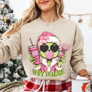 Christmas Shirt, Sweatshirt, Hoodie, Green Grinmas Shirt, Grin Christmas, Grin Lover Gift, Very Demure Sweatshirt