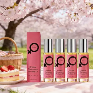 Original Pheromone Perfume - Sweet Fruit Roll-On Set Parfum, Floral Fruit Scent Perfume Oil, Ideal for Attraction, Dates, Daily Use, Net Weight 0.34 Oz (1/2/4pcs)