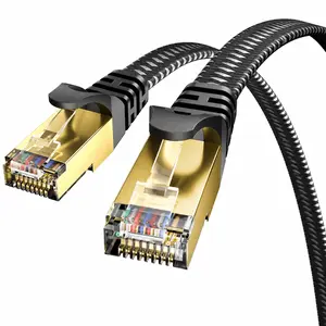 YYTEEK Cat 8 Ethernet Cable 100FT, High Speed Braided 40Gbps 2000Mhz Network Cord Cat8 RJ45 Shielded Indoor Heavy Duty LAN Cables Compatible with Gaming PC PS5 PS4 PS3 Xbox Modem Router outdoorfun