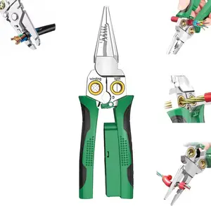 8 in 1 Wire Stripper Twister for Cutting and Pulling Wires, Voltage Tester Pliers,Cable Scissors, 12V to 250V Live,Null,Hot Wire Judgment AC DC, Audible and Flashing LED Alarms fathersdaygift