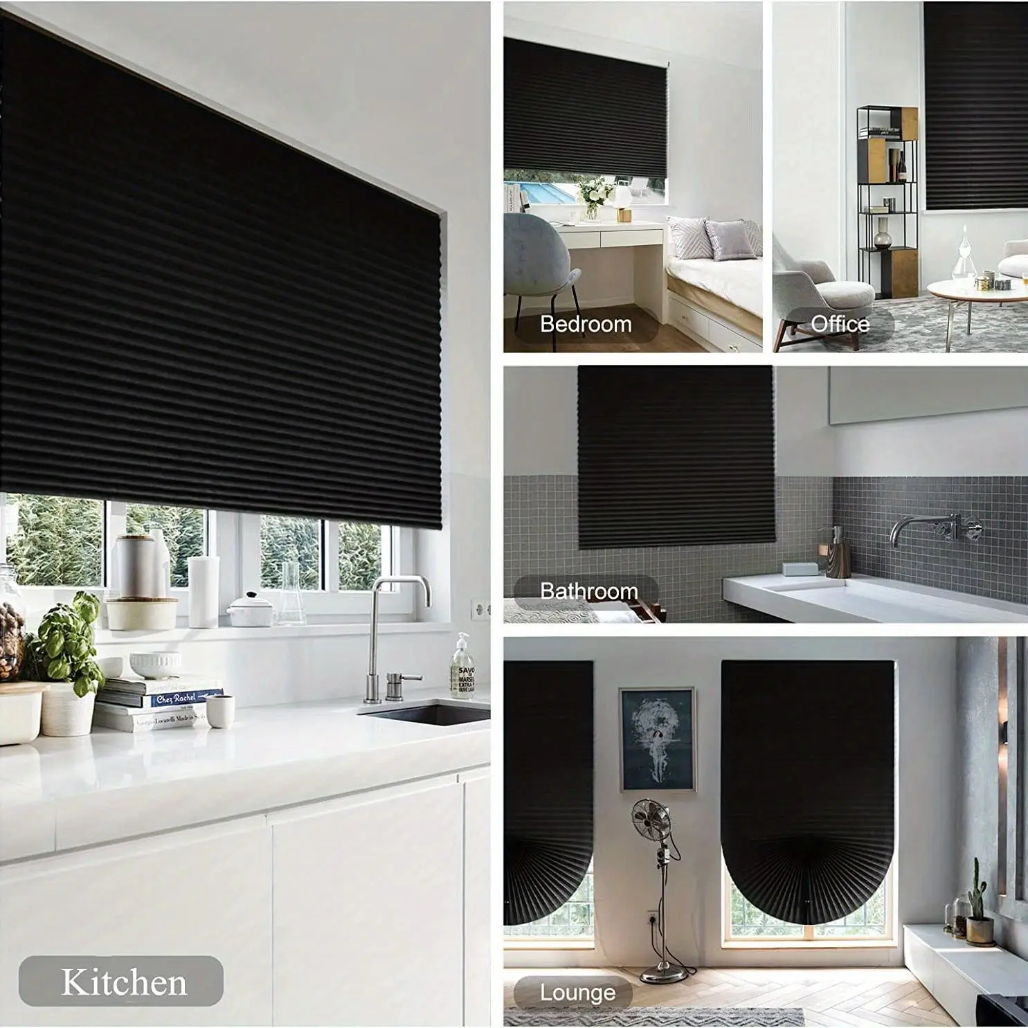 Portable blind full-shading curtain self-adhesive pleated blind non-perforated adhesive roller blinds.