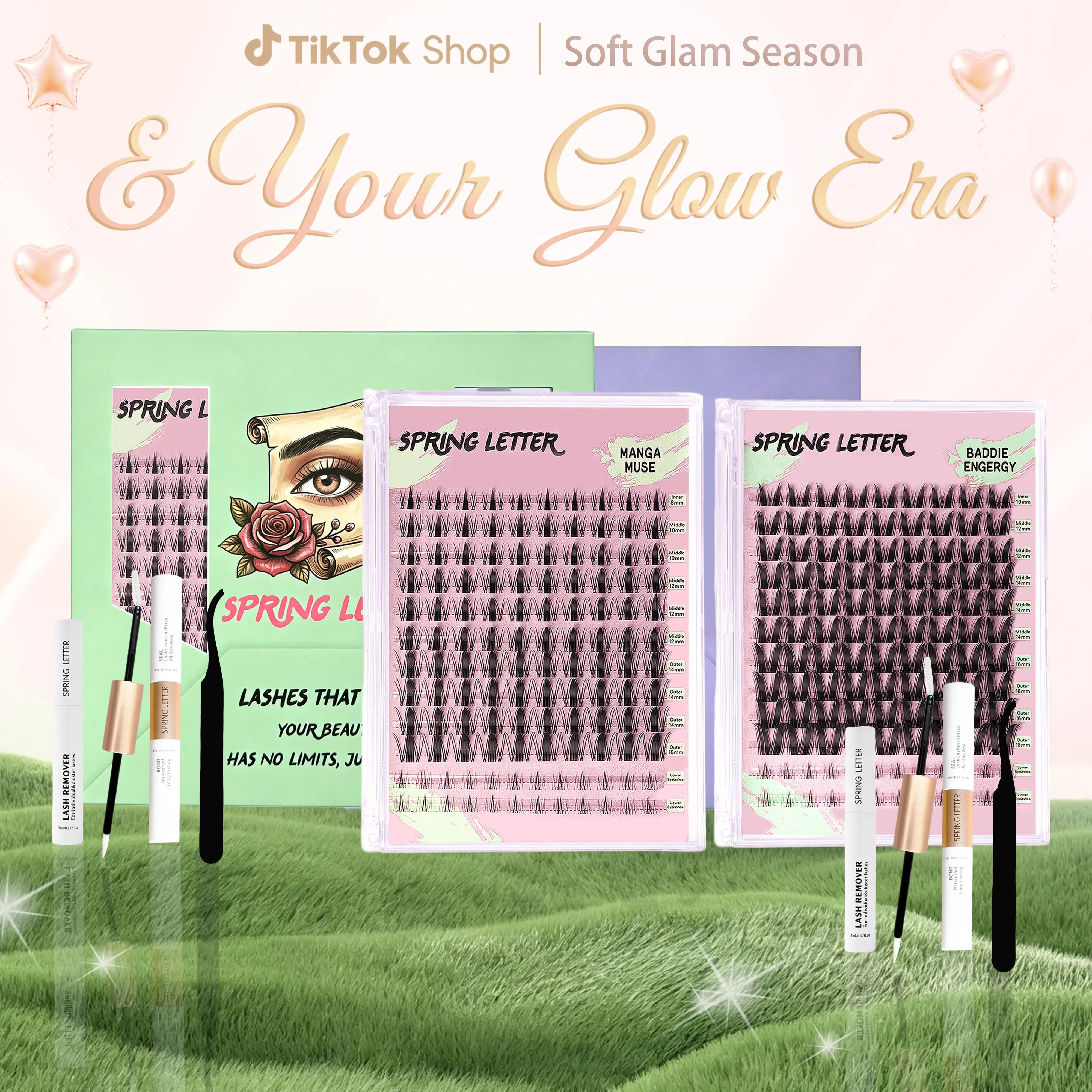 Lash Cluster Kit Lash Extensions Eyelash Clusters Kit Cluster Lashes Lash Clusters Natural Lash Clusters Fluffy Lash Clusters Waterproof Lash Glue Bottom Lashes