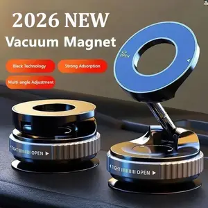 Car Stuff Car Phone Magnetic Stand with multi-functional vacuum adsorption, stretchable and foldable design, and 360° rotation for easy navigation.