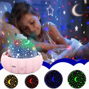 DreamStar 360-Degree Rotating Starry Sky Projector Lamp, Color Changing Indoor Ambient Light, Sleep-Aiding Gift for Kids, Galaxy Projection Bedroom Night Light for Birthdays & Holidays, Color Changing Light