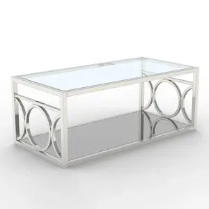 47" Contemporary Coffee Table in Chrome Coffee Table