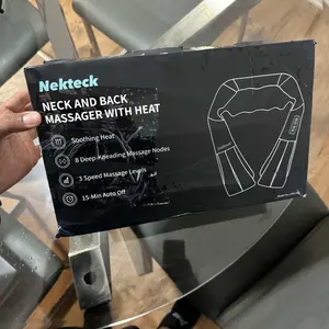 Product Review of Shiatsu Neck and Back Massager with Soothing Heat, Ergonomic 8 Deep-Kneading Massage Nodes with Heat Electric Shiatsu Back Massager for Neck Shoulder & Body Muscle Relief Portable 12V DC Power Supply - Black from S**r **