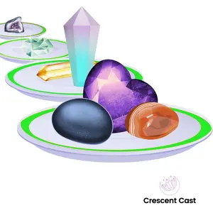 GREEN--Crescent Cast Crystal Plates