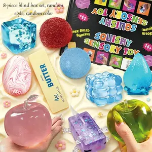 8pcs-Novelty and Diverse Blind Boxes, with Rich Kneading, Cute, Slow Rebound Toys, Soft Touch, Sensory Pressure Squeezing Toys, Soothing Anxiety, Creativity, Stress Relieving Toys, Perfect Holiday Party Gifts