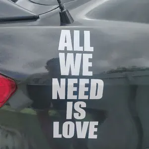 All We Need Is Love Sticker Tatuaje de Canserbero - Car Decal Design