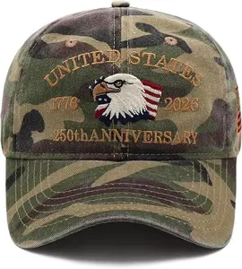 United States 250th Anniversary Hat,1776-2026 Eagle Embroidery Patriotic Baseball Cap,250 Anniversary USA Hat for Men Women