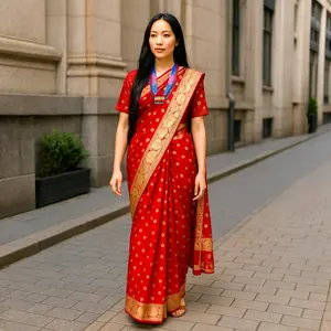 Zarika Kumkum sari only. Fall and pico done.