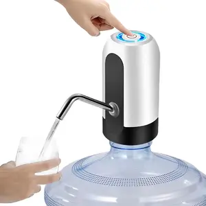 MR014 Electric Water Pump for 5 Gallon Bottles USB Automatic Dispenser Rechargeable Portable for Camping White