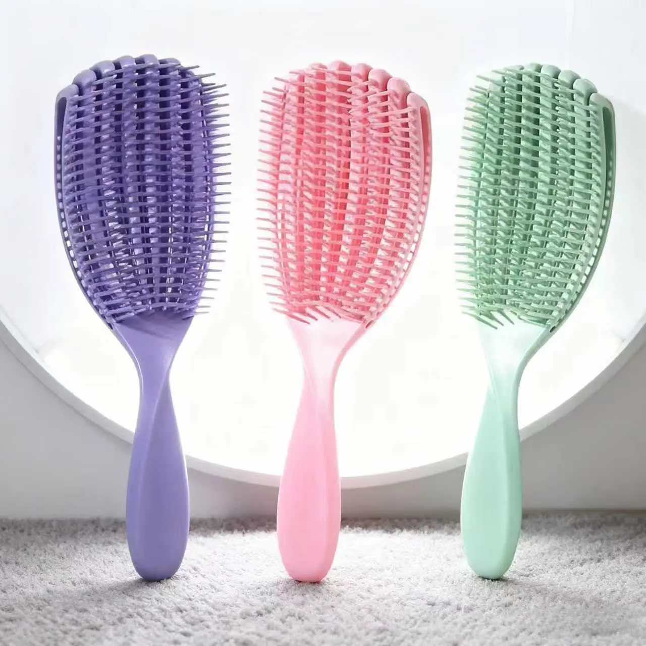 1 pcs Smooth Hair Comb for All Hair Types, Wet & Dry Use, Flexible Teeth, Pain-Free Detangling, Reduces Breakage, Unknots Easily