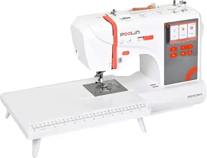 PooLin EOC03(2in1) Sewing and Embroidery Machine 4"x4" & 4"x9.25" Embroidery Size, 130 Built-in Designs 207 Sewing Stitches, 4.3" Touch Screen with WiFi Transfer, Includes Full Kits 1-on-1 Training