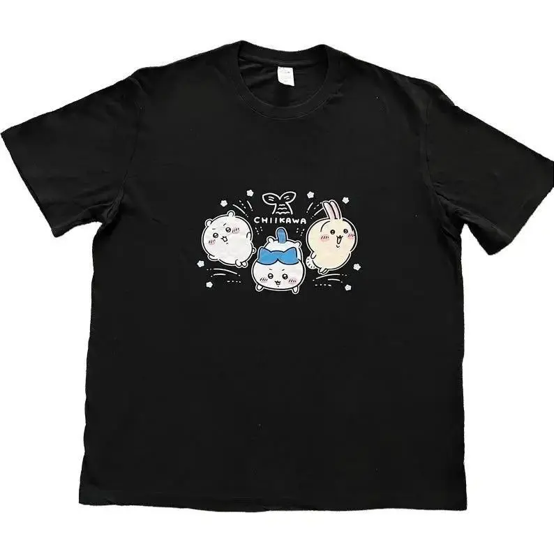 Chiikawa Graphic T-shirt, Music Shirt, Fashion Hip Hop short sleeve T-shirt Unisex Cotton Tops