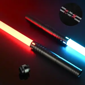 2 in 1 Light Saber, 1 Count/2 Counts Sound Effects Rechargeable Light Saber with 15 Light Modes, Detachable Light Saber Toy for Cosplay, Party, Birthday Gift, Durable, Multifunction, USB Rechargeable Lightsaber, Portable Rechargeable Lightsaber