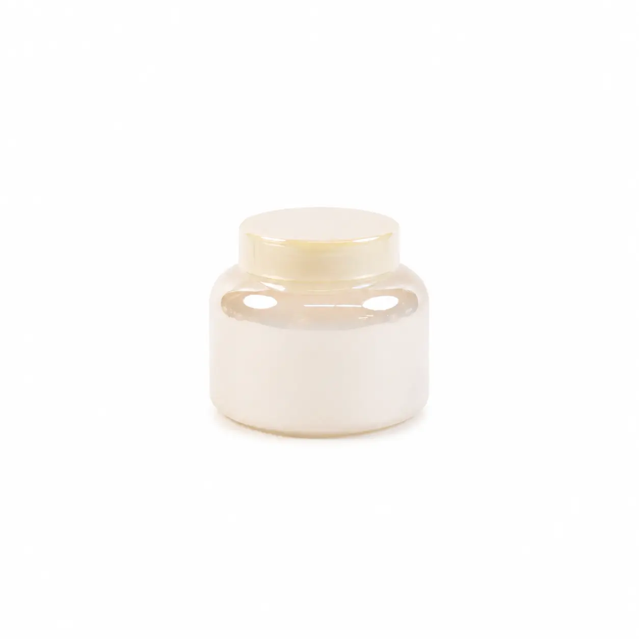 NOVA White Iridescent Candle Jar with Lid | Luxury Candle Vessel