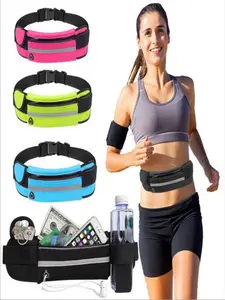 Running Waist Pack Recommended for Marathon Runners, Trail Running, Fits Plastic Water Bottles & Smartphones, Anti-Sway, Portable Sweatproof Belt Bag
