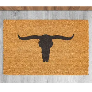 10Merch Texas Door mat, Longhorn door mat, Western door mat