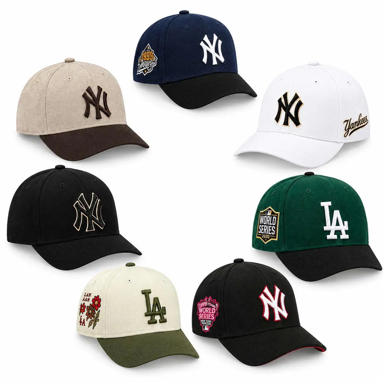 New York Yankees Los Angeles Dodgers Snapback Hat - Casual Weekend Outdoor Cap