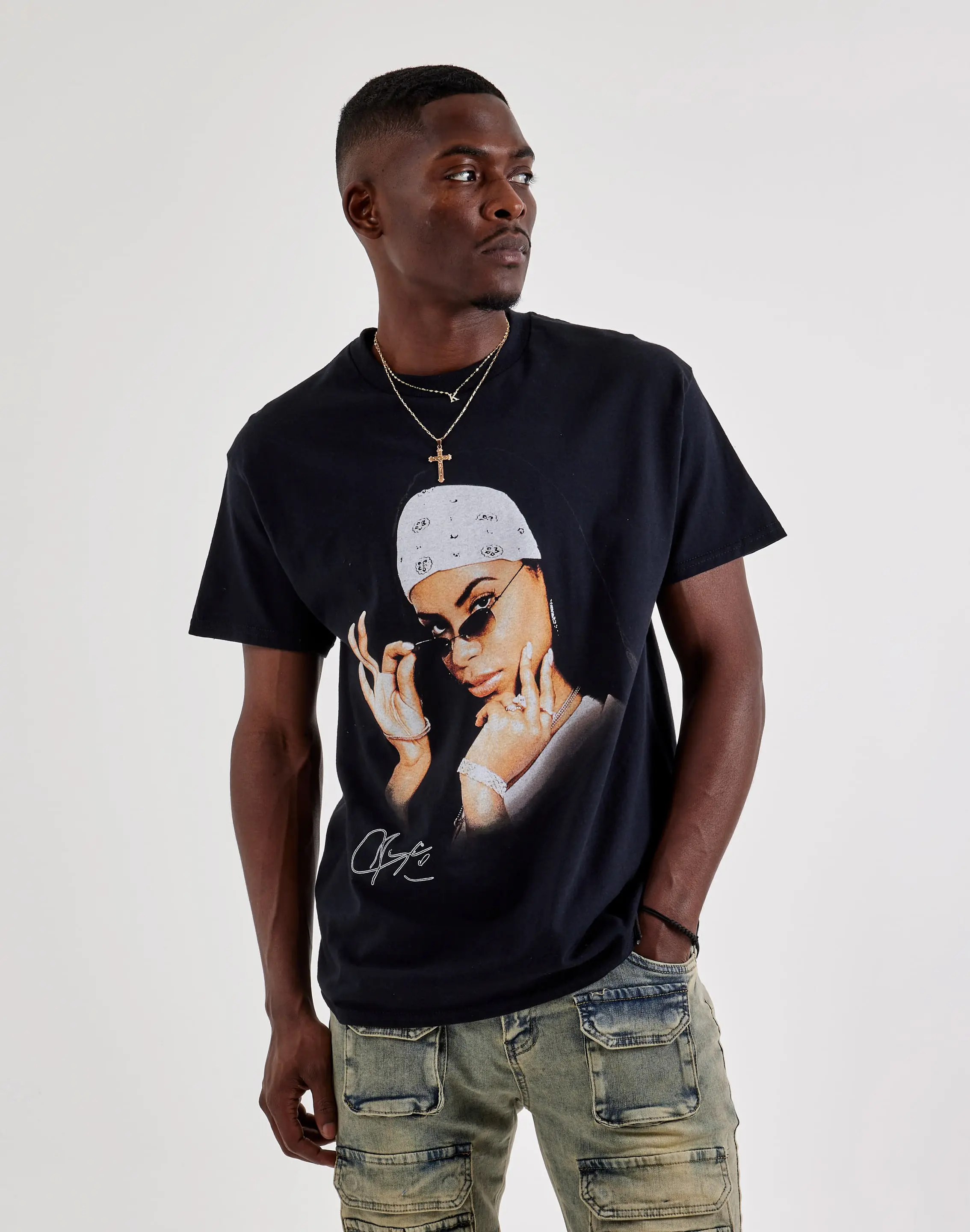 Mens Merch Traffic Aaliyah Photo Tee