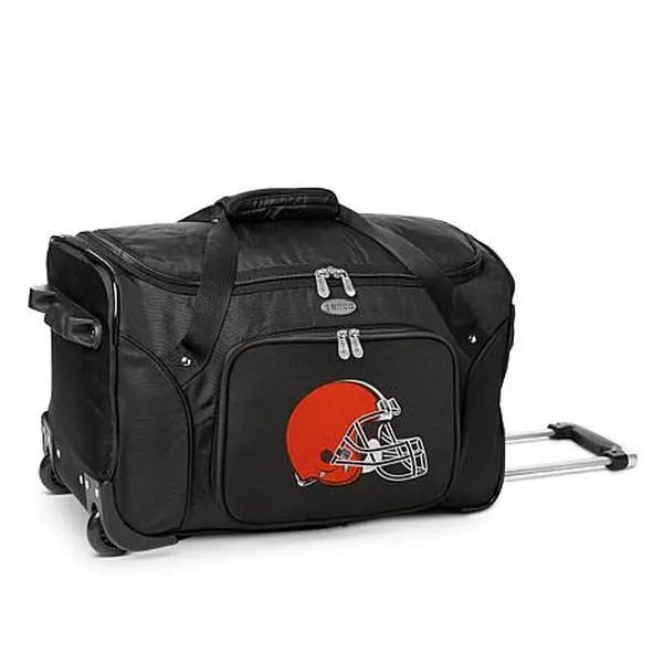 Football Fan Shop Officially Licensed NFL Cleveland Browns 22" Wheeled Duffel Bag