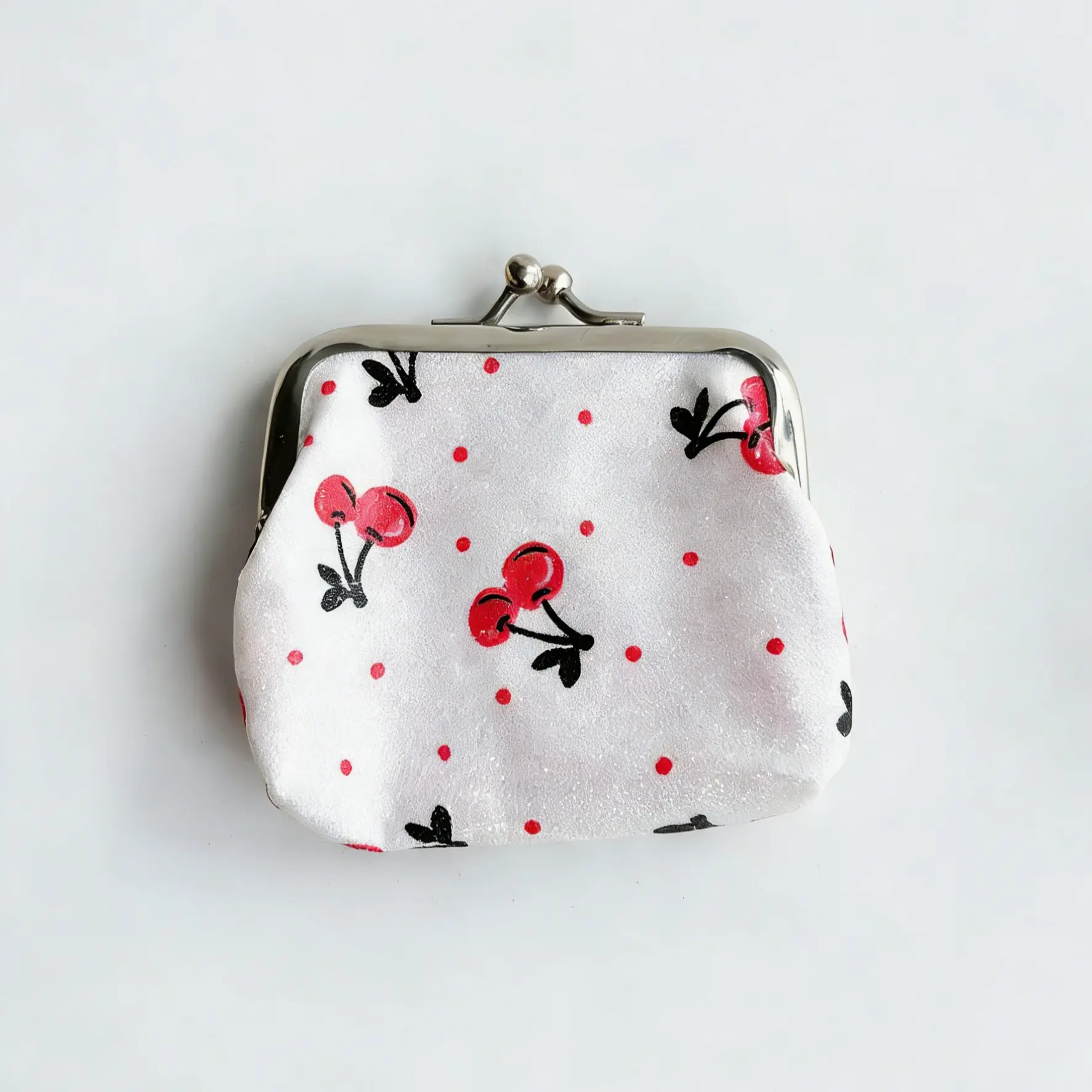 Cute Strawberry Pattern Coin Purse, Portable Kiss Lock Closure, Women's Fashion Handbag, Large Capacity, Shopping Bag, Shoulder Bag, Makeup Bag, Makeup Organizer Pouch, Cosmetic Pouch, Makeup Storage Bag, Handheld Cosmetic Pouch