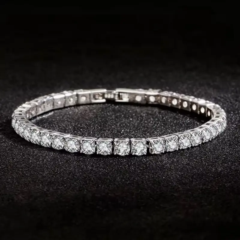 High Quality Moissanite Tennis Bracelet with Elegant Design and Sparkling Stones for Men & Women