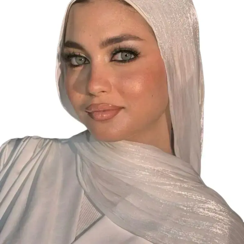 1pc Women's Basic Solid Color Silk-Like Elegant Shiny Soft Headscarf, Arabian Casual Long Scarf, Conservative Plain Hijab Suitable For Daily Use for dress