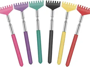 6-Pack Extendable Back Scratcher & Hand Massager – Portable Telescoping Metal Scratcher with Soft Grip Handles, Perfect for Relaxation, Thanksgiving, Birthday & Christmas Gifts