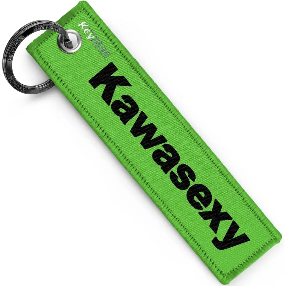 Premium Engraved Metal Keychain - Personalized Wear-Resist Knit, 12x3cm Double-Sided Engraved Metal Tag with Gunmetal Ring, Machine-Washable Automotive & Motorcycle Accessory