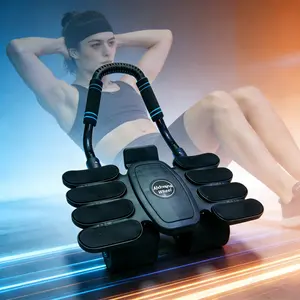 Abdominal Wheel Roller with Elbow Support, Automatic-Rebound Abdominal Wheel Rollers with Four-Wheel Design, Abdominal Muscle Trainer Workout Equipment for Home Gym, Valentine's Day Gift