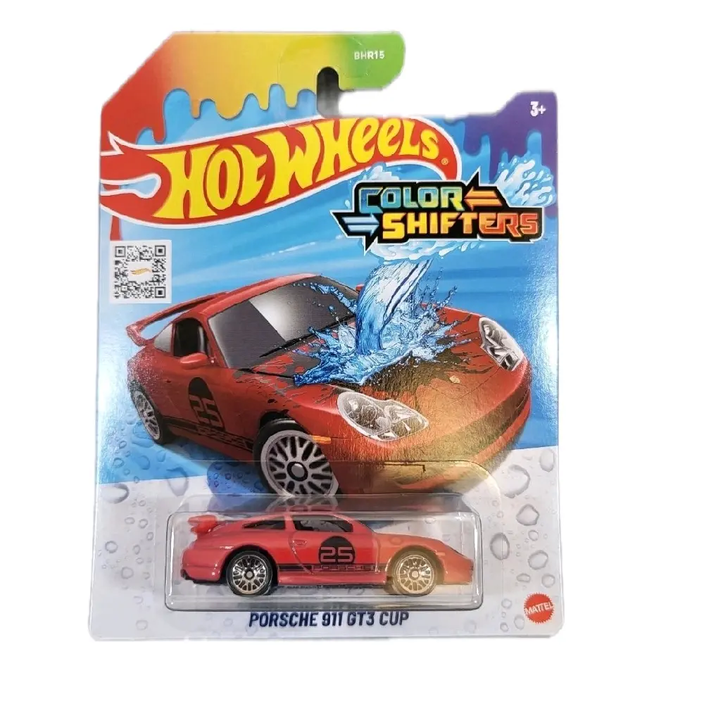 2024 New Hot Wheels Color Shifters Red-Black Porsche 911 GT3 Cup Metallic Diecast Metal Car - Authentic Look, Model Cars, Collectible Display Piece
