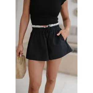 Paige Drawstring Shorts-Midnight