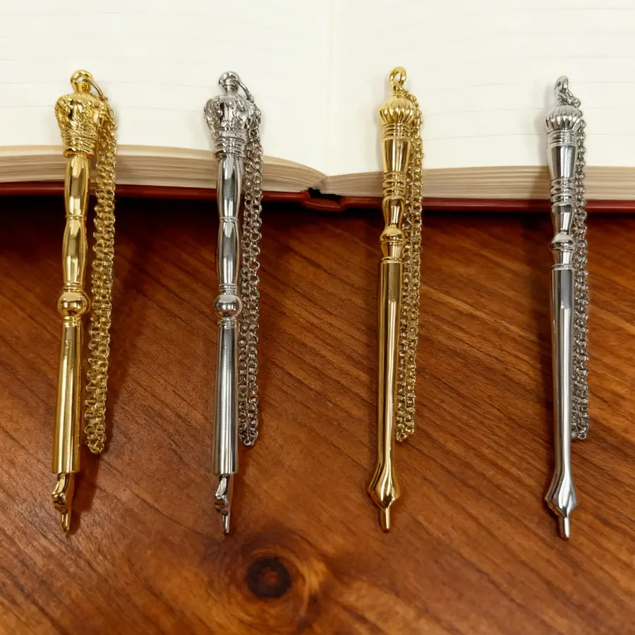 Religious Jewish Solid Zinc Alloy Bible Pointer - Handheld Sturdy Wear-Resistant Tool with Hangable Chain, Decorative Judaism Home Decor Statue Figurine, Great for Bar Mitzvah Readings & Teaching, Ideal Gift