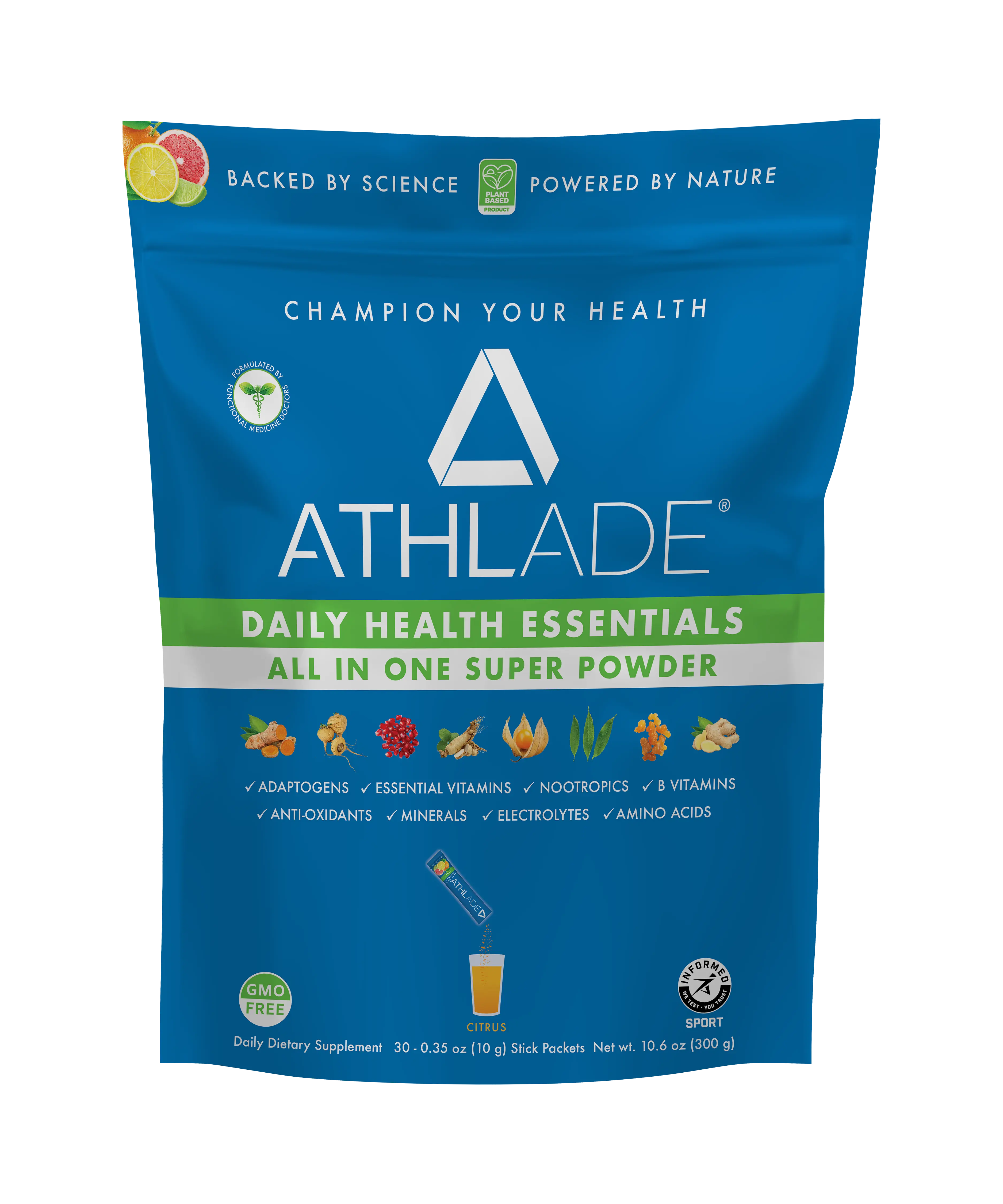ATHLADE Super Powder Citrus (30-Pack Bag) *NEW FORMULATION*