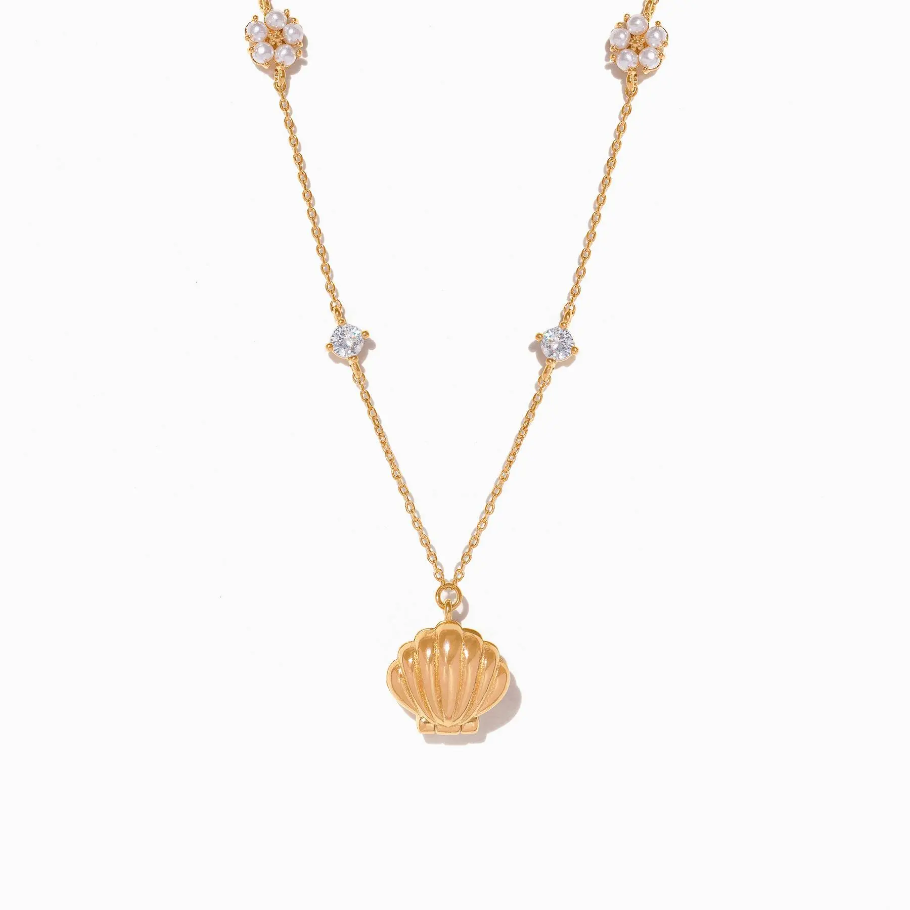 Hidden Pearl Shell Necklace
