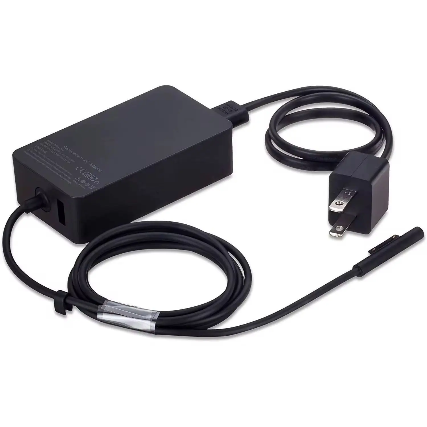 Famous Tech Shop 65W Surface Pro Charger – 15V 4A Fast Charging Power Adapter with US Plug, Compatible with Microsoft Surface Pro 3, 4, 5, 6, 7, 8, 9 & Surface Pro X Laptop Replacement Charger