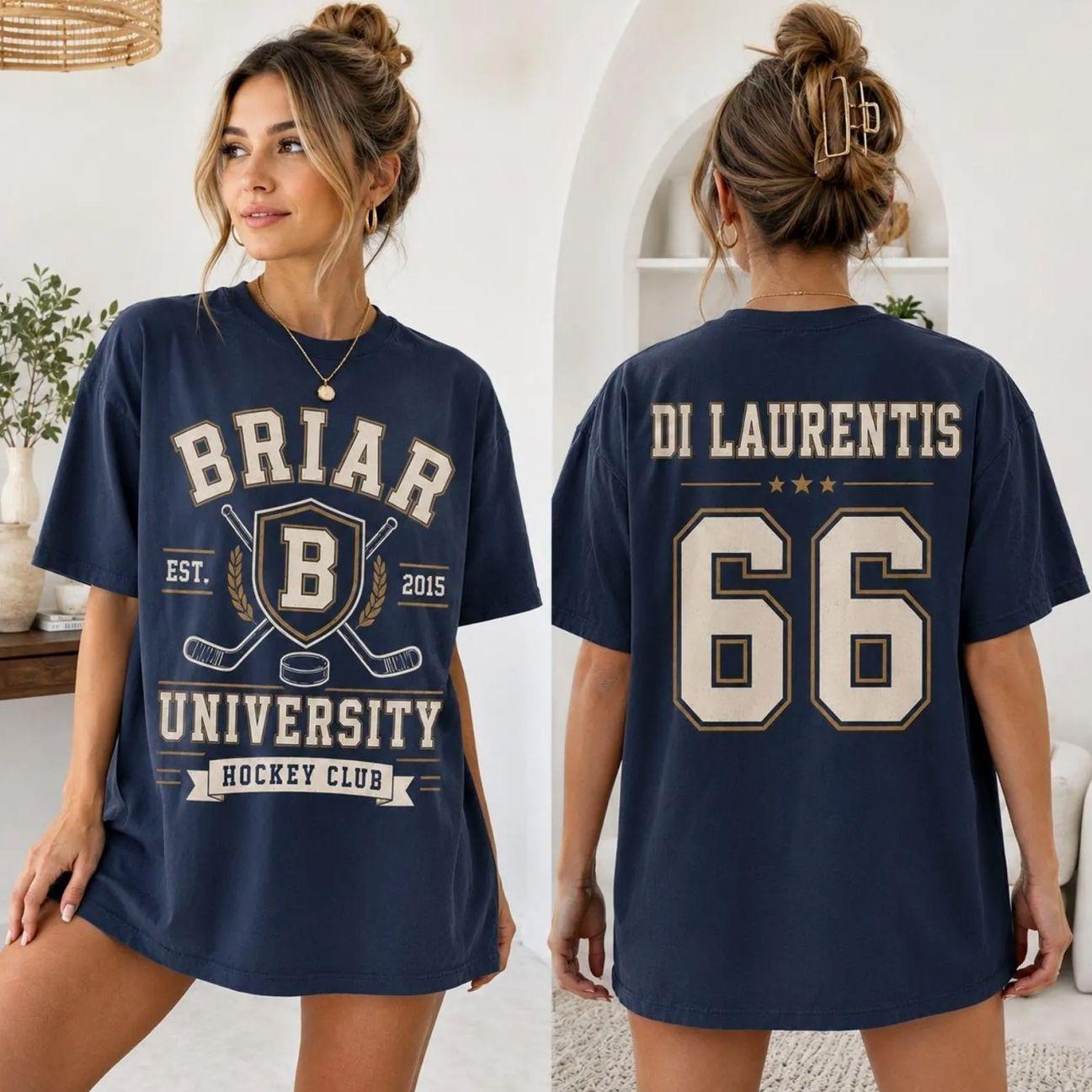Off-Campus Briar Hockey 2 Sider Shirt, Hockey Romance Shirt, briar hockey, Dean Di Laurentis,offcampus shirt,college hockey shirt,booktok