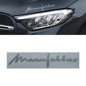 4PCS/SET Car Sticker MANUFAKTUR Car Badge Decoration Sticker Suitable for Mercedes-Benz AMG W203 W204 W205 W176 Vehicle Styling Accessories Car Decorative Sticker