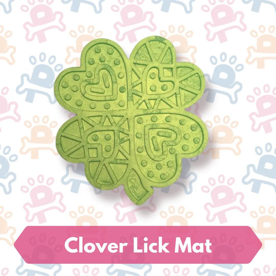 Clover Silicone Lick Mat for Dogs and Cats | Pet Feeding Mat | Slow Feeder Enrichment