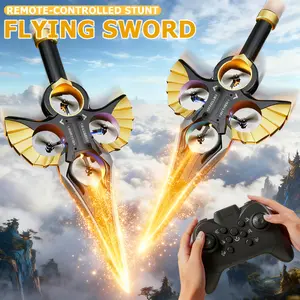 Flying Sword RC Glider With LED Lights, Easy to Fly, Multiple Gears Speed Stunt Control, Lightweight RC Airplane Gift for Adults