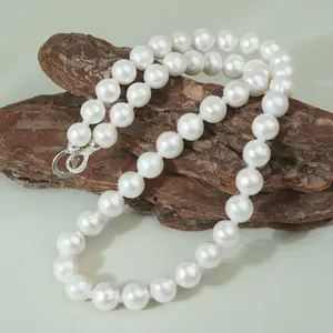 A425-45 10-12mm Non-nucleated Pearl Necklace fresh water pearls for birthday/anniversary/holiday /retirement/ graduation presents