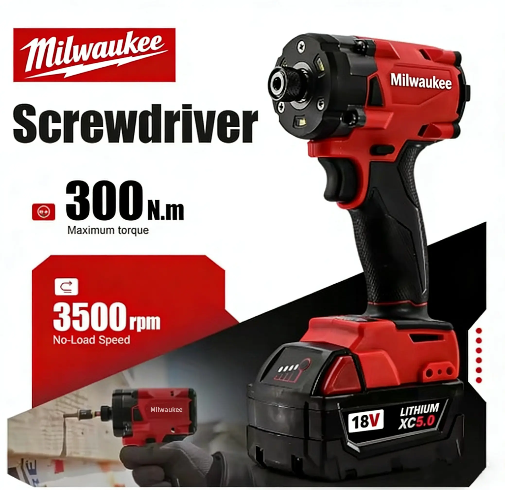 Milwaukee M18 Electric Screwdriver Powerful Cordless Screwdriver for Home Improvement And DIY Projects shop mount rotary