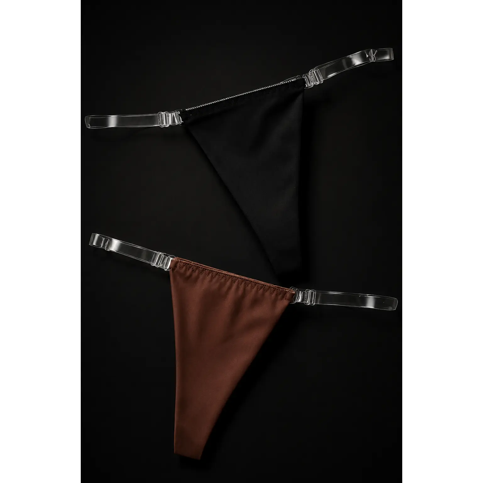 Barely There Dark Complexion Clear Strap Panties
