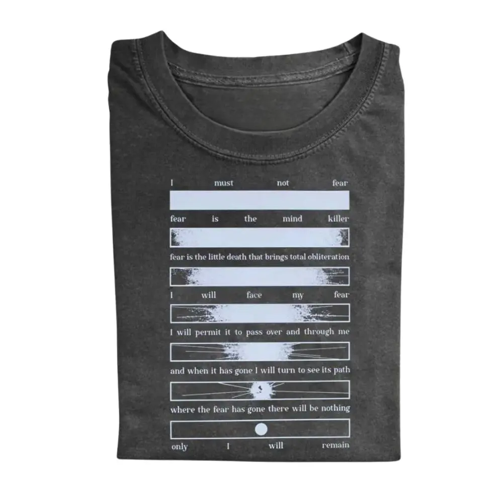 The Dune Litany Aginst Fear T-shirt, Movie Shirt, Gift for Men, Gift for Women, Crew Neck T-shirt, Trending T-shirt