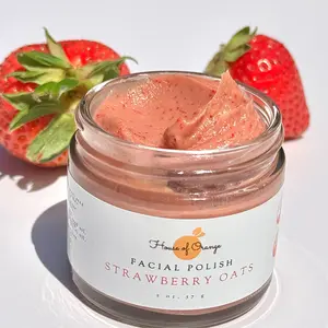 Strawberry Facial Polish, Retexturizing, Glow Boosting, Softening, Moisturizing Shea, Gentle Skincare