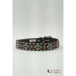 CINTURON 3D BELT CO. PARA HOMBRE CAFE CINCELADO/AZTECA AZUL RUST-N210005532