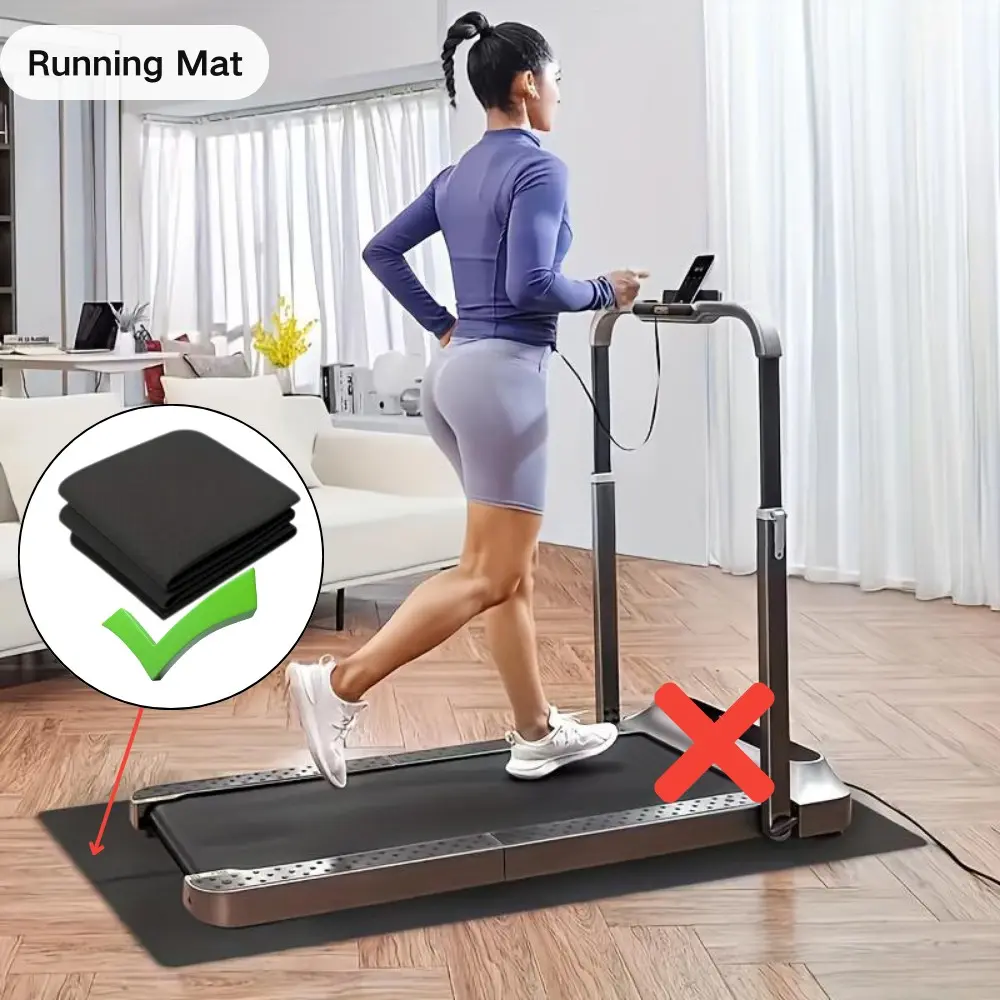 Large Running Mat with Buffer, Foldable Sports Pad, Fitness Mat, Non-Slip Textured Surface, Portable Yoga and Gym Floor Mattress, Home Exercise Equipment, Folding Exercise Mat